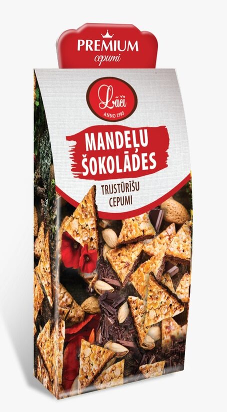Cepumi LĀČI Mandeļu šokolādes trijstūrīši, 150g